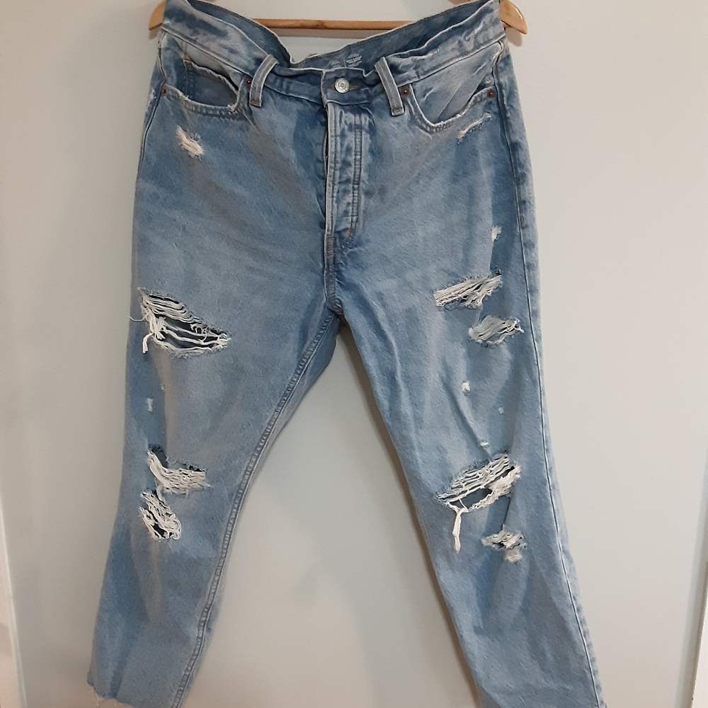 Distressed Blue Jeans for Women
